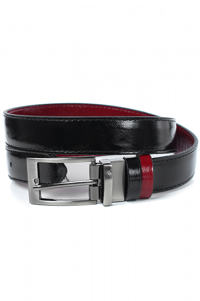 Ремень Galanteya 21818.25с2231к45 2р черный/бордо - фото 1