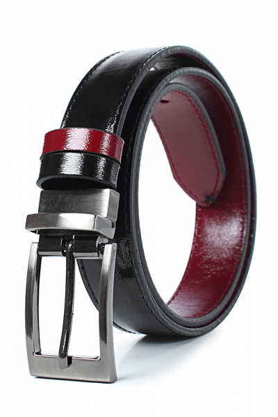 Ремень Galanteya 21818.25с2231к45 2р черный/бордо - фото 2