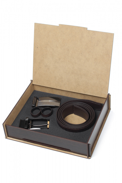 Ремень Galanteya 9525.25с2206к45 2р кор.т/коричн - фото 2