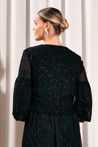 Платье из текстиля с V-образным вырезом и кокеткой Lissana 4776 - фото 11