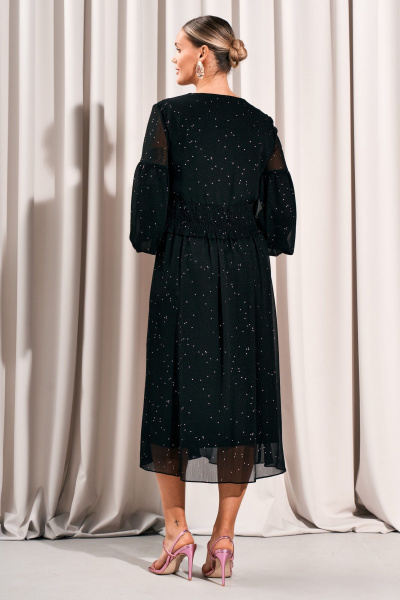 Платье из текстиля с V-образным вырезом и кокеткой Lissana 4776 - фото 9