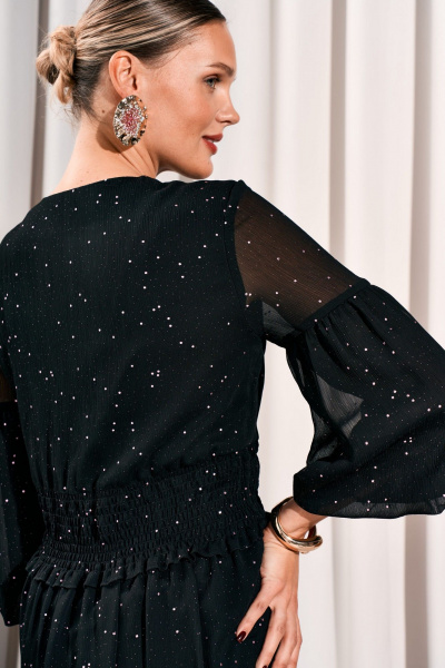 Платье из текстиля с V-образным вырезом и кокеткой Lissana 4776 - фото 3