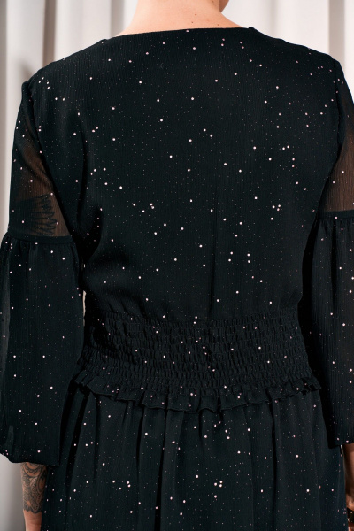 Платье из текстиля с V-образным вырезом и кокеткой Lissana 4776 - фото 10