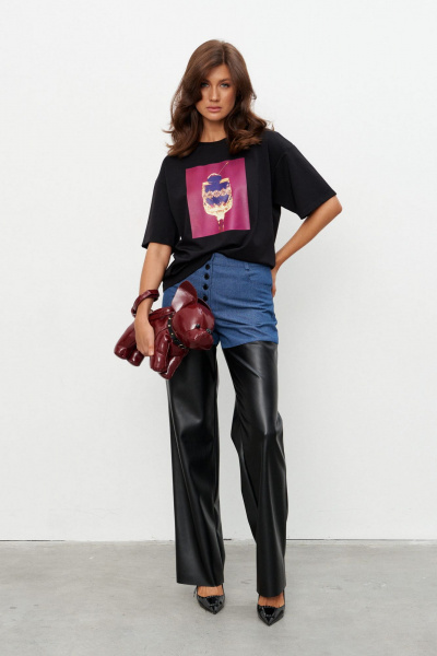 Брюки KaVaRi 3014.1 черно-синий - фото 4