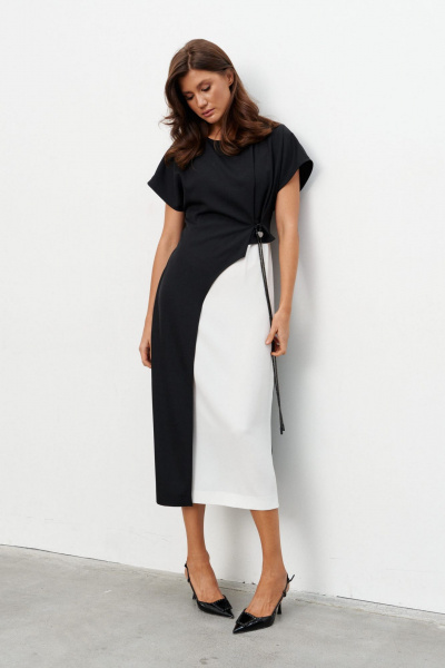 Платье KaVaRi 1134 черно-белый - фото 7