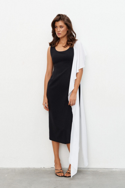 Платье KaVaRi 1135 черно-белый - фото 10