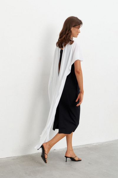 Платье KaVaRi 1135 черно-белый - фото 9