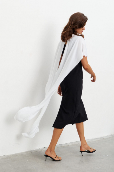 Платье KaVaRi 1135 черно-белый - фото 8