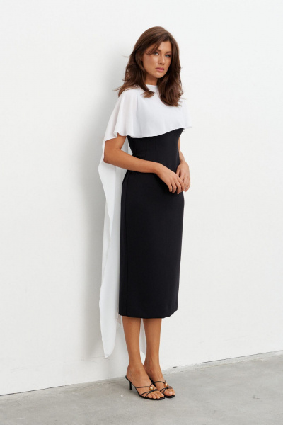 Платье KaVaRi 1135 черно-белый - фото 5