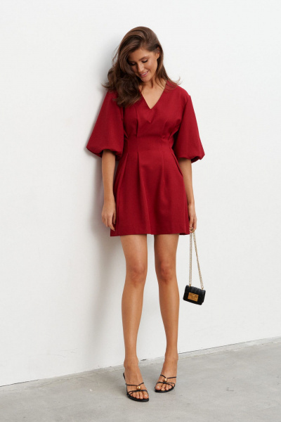 Платье KaVaRi 1107.1 бургунди - фото 6