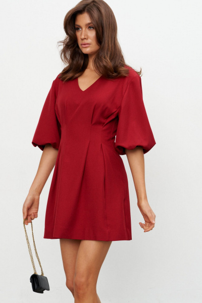 Платье KaVaRi 1107.1 бургунди - фото 5