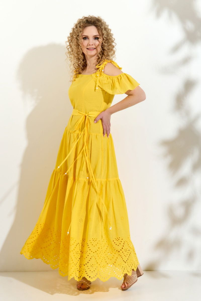 Платье Euromoda 355 желтый - фото 1