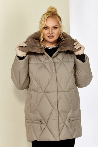Куртка Shetti 2207 бежево-серый - фото 7