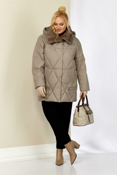 Куртка Shetti 2207 бежево-серый - фото 3