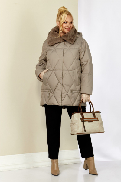 Куртка Shetti 2207 бежево-серый - фото 2