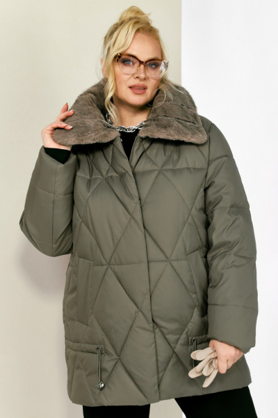 Куртка Shetti 2207 светло-оливковый - фото 6
