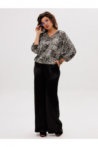 Блуза Anelli 1676.1 белая_саванна - фото 5