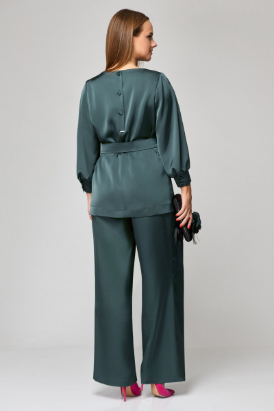 Блуза, брюки Мишель стиль 1160-1 изумрудный - фото 4