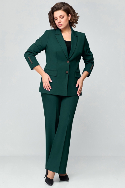 Брюки, жакет Мишель стиль 1177 т.зеленый - фото 6