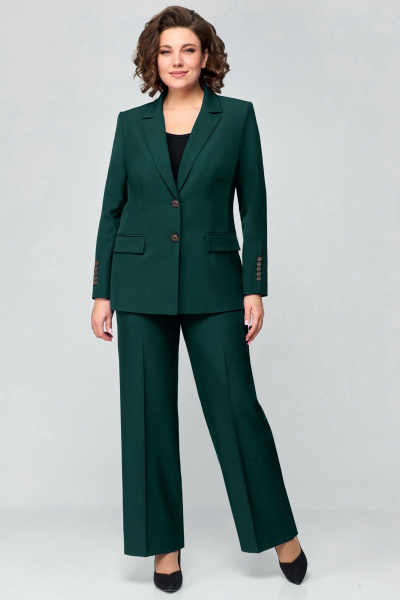Брюки, жакет Мишель стиль 1177 т.зеленый - фото 4