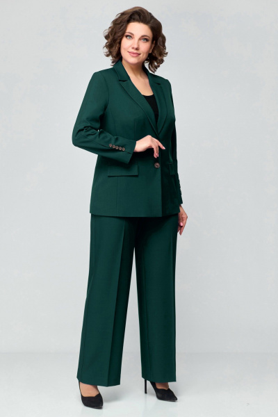 Брюки, жакет Мишель стиль 1177 т.зеленый - фото 3
