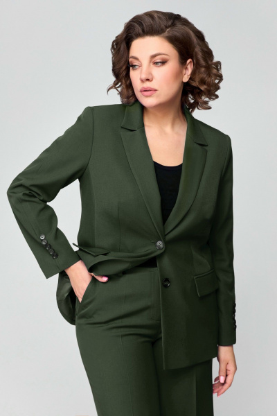 Брюки, жакет Мишель стиль 1177 хвойно-зеленый - фото 6