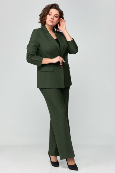Брюки, жакет Мишель стиль 1177 хвойно-зеленый - фото 2