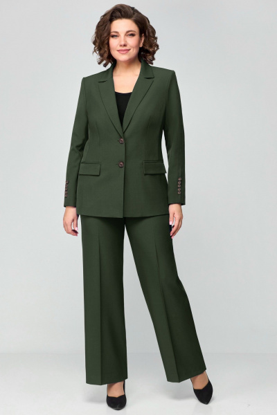Брюки, жакет Мишель стиль 1177 хвойно-зеленый - фото 1