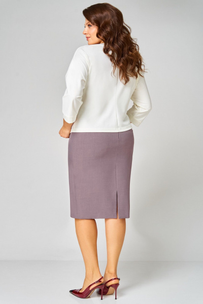 Туника, юбка Мишель стиль 1340 молочно-кофейный - фото 8