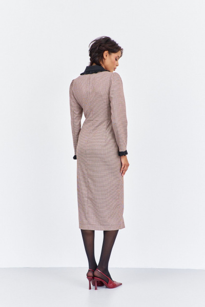 Платье FLAIM 2017 пыльно-розовый_черный - фото 8