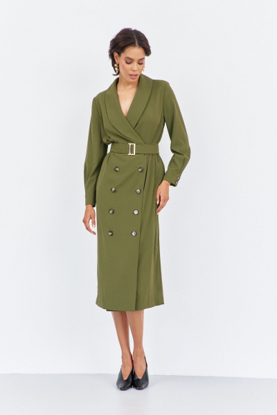 Платье FLAIM 2027 хаки - фото 1