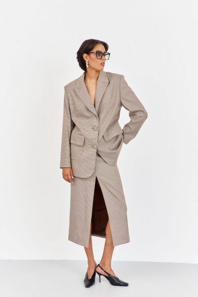 Жакет, юбка FLAIM 2049 капучино - фото 7