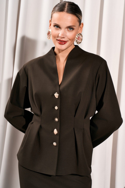 Жакет, юбка Lissana 5042 темно-зеленый - фото 2