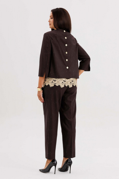 Брюки, топ Fantazia Mod 5318 шоколадный - фото 5