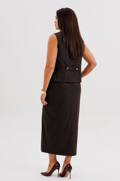 Жилет, юбка Fantazia Mod 5248 шоколадный - фото 7