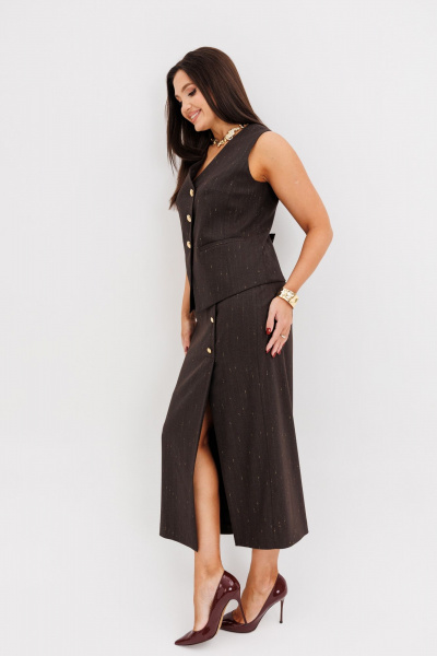 Жилет, юбка Fantazia Mod 5248 шоколадный - фото 2