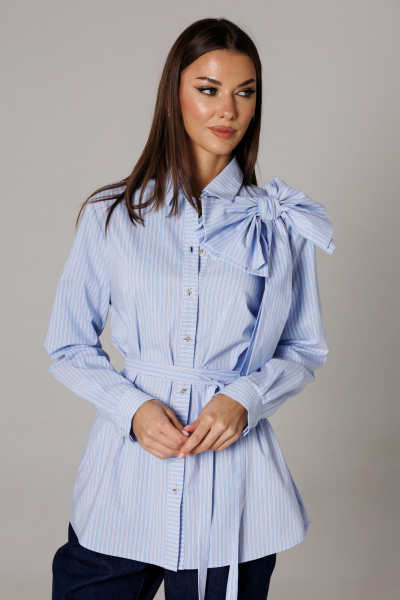 Блуза Ларс Стиль 1181 голубой - фото 1