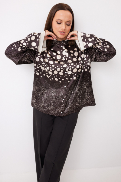 Блуза BegiModa 4145 шоколад - фото 4