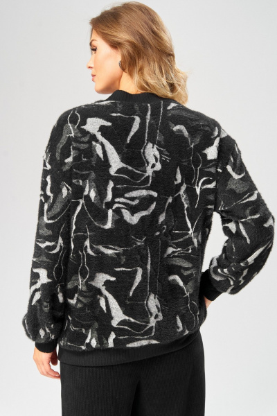 Джемпер Laikony L-104 черно-серый - фото 3