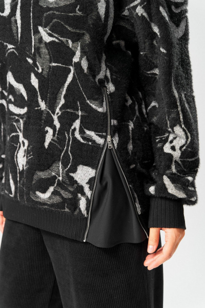 Джемпер Laikony L-104 черно-серый - фото 7