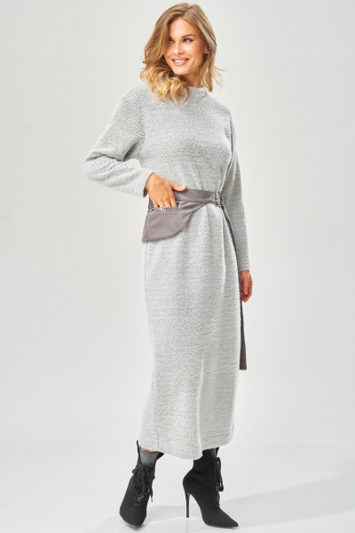 Платье Laikony L-573 серый_зигзаг - фото 5