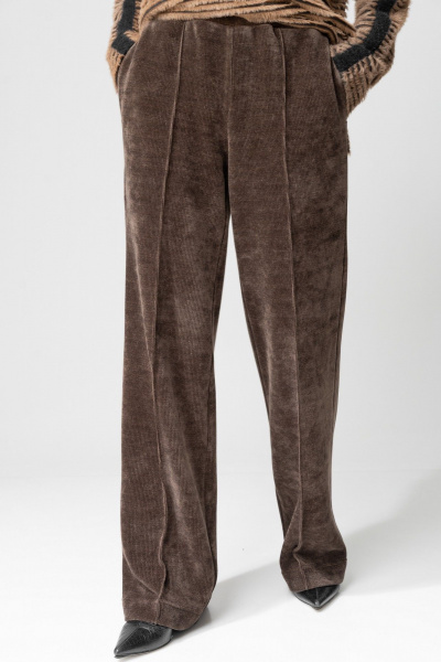 Брюки Laikony L-693-2 капучино+кант - фото 3