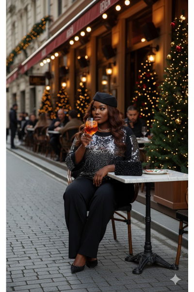 Брюки, джемпер Vittoria Queen 27333 серебристо-черный - фото 7