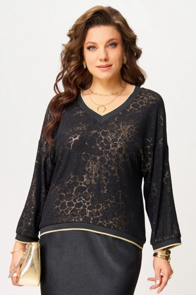 Джемпер Fita 20721 черно-золотистый - фото 5