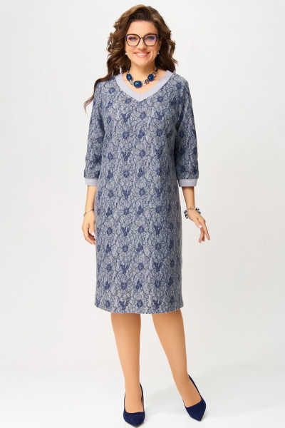 Платье Fita 5091 серо-синий - фото 1