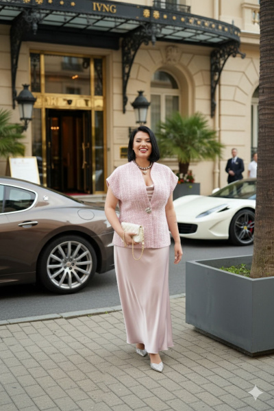 Жилет, платье Vittoria Queen 27583 розовый - фото 12