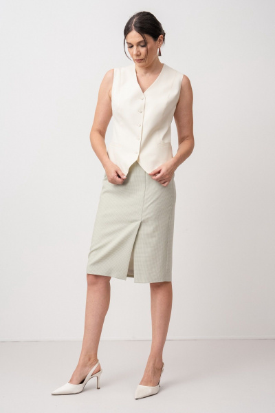 Юбка FASHION CENTRE Пш-4136 эвкалипт - фото 2