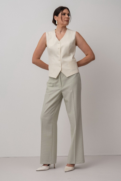 Жилет FASHION CENTRE Шр-4156 молочный - фото 4