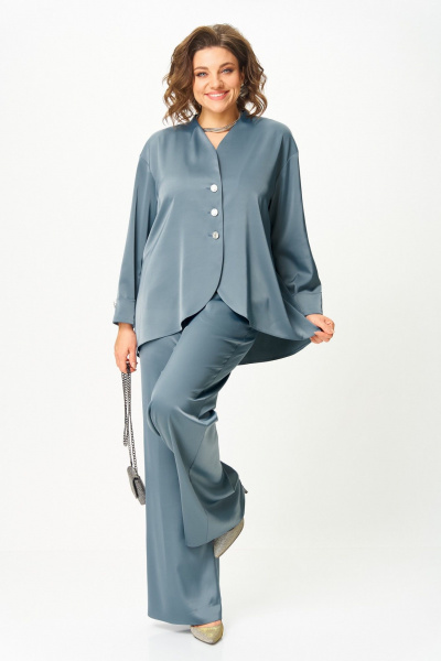 Блуза, брюки Aira Style 24245 индиго - фото 12