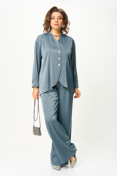 Блуза, брюки Aira Style 24245 индиго - фото 11